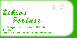 miklos perlusz business card